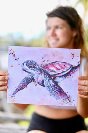 Open image in slideshow, Turtle Print - Purple Hue
