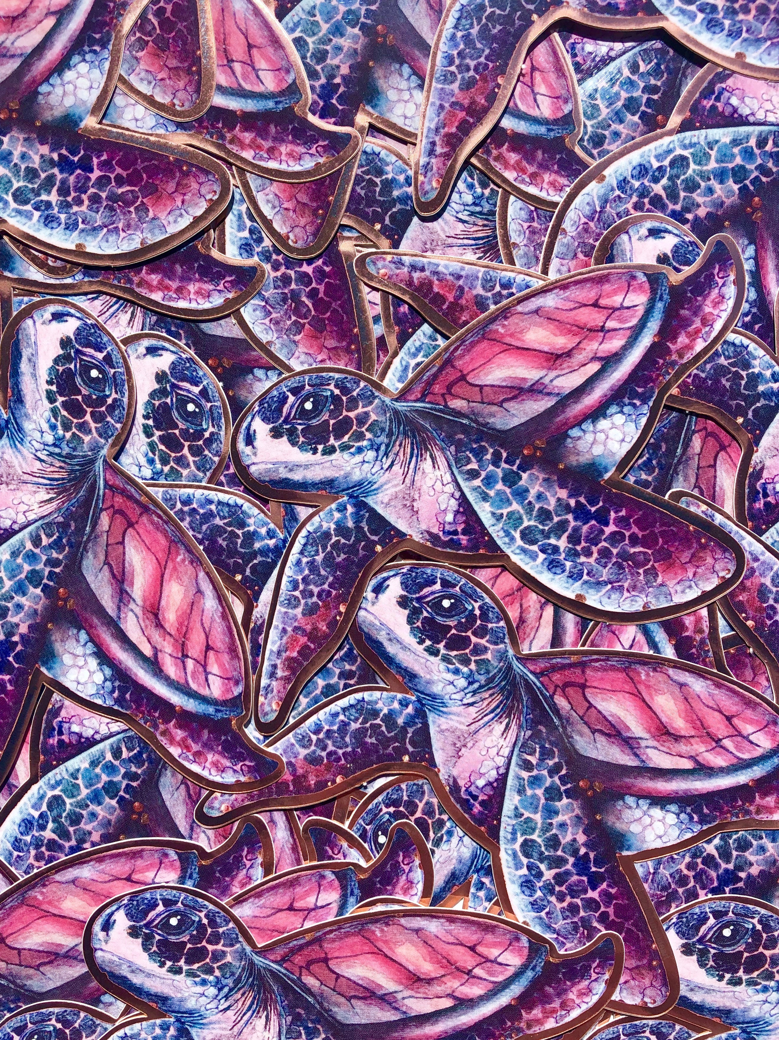 Turtle Sticker (Purple Honu)